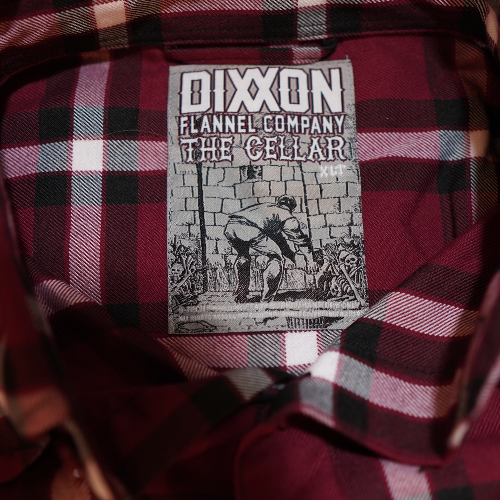Dixxon The Cellar Red Plaid Flannel Shirt XLT Long Sleeve Men's Button Up